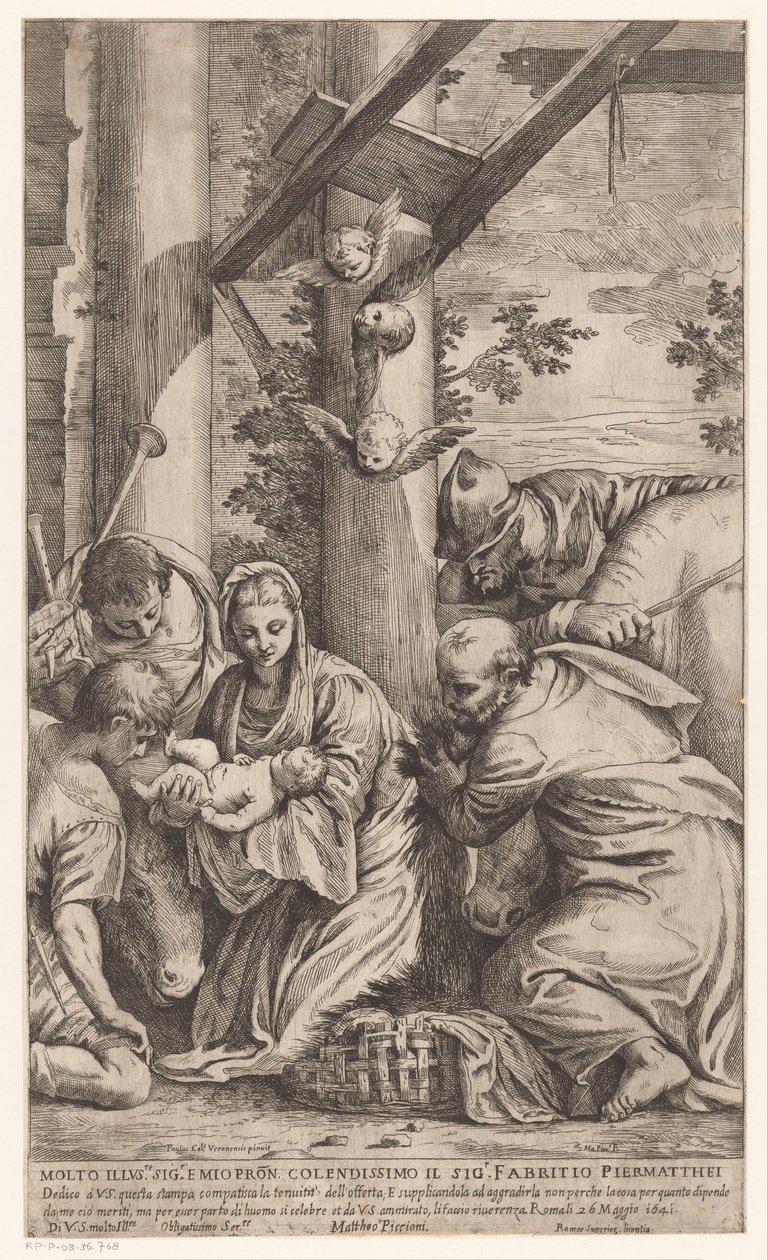 Tilbedelse af hyrderne af Matteo Piccioni