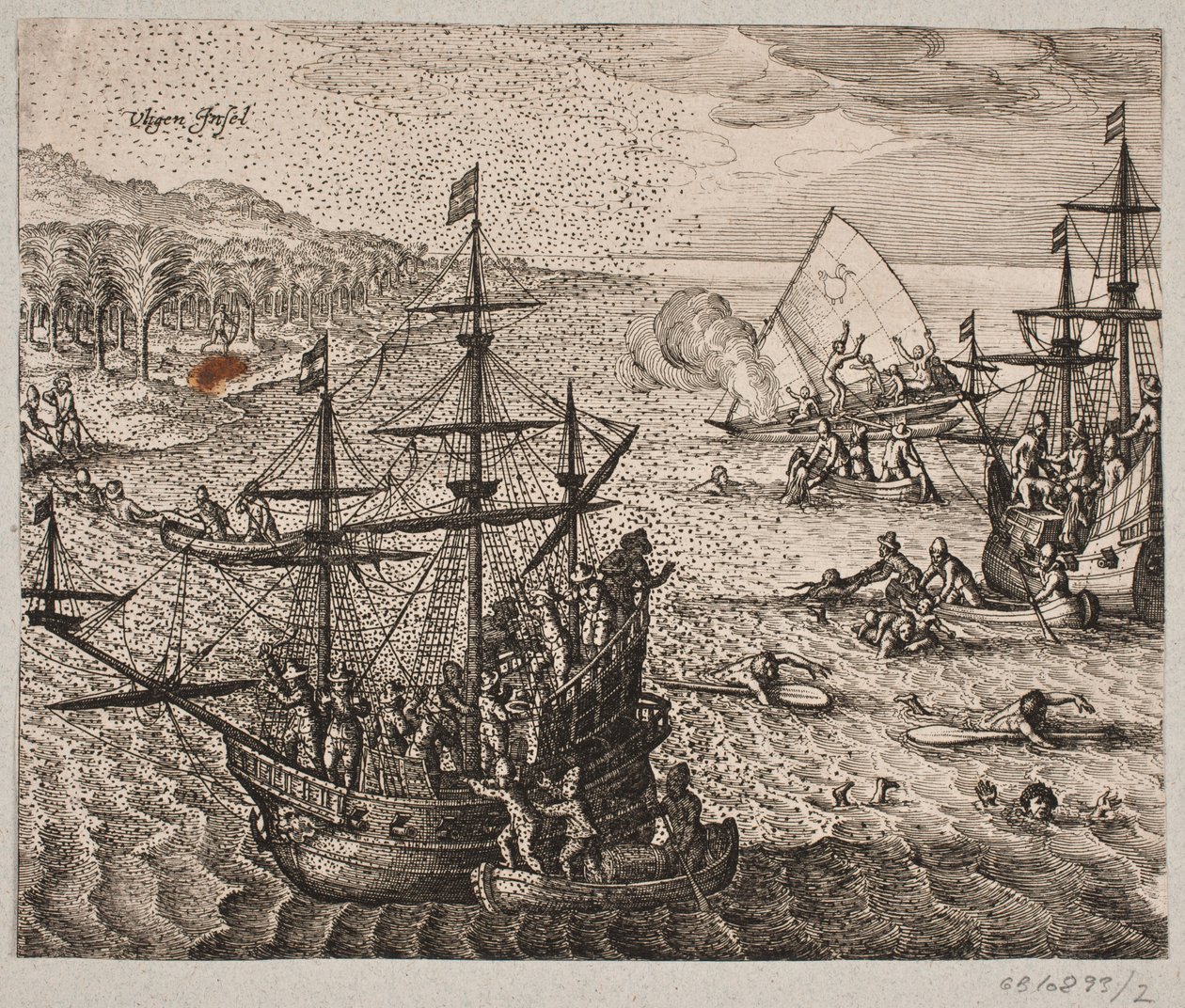 Hvordan de vilde folk besejredes af Matthäus Merian d.Æ.