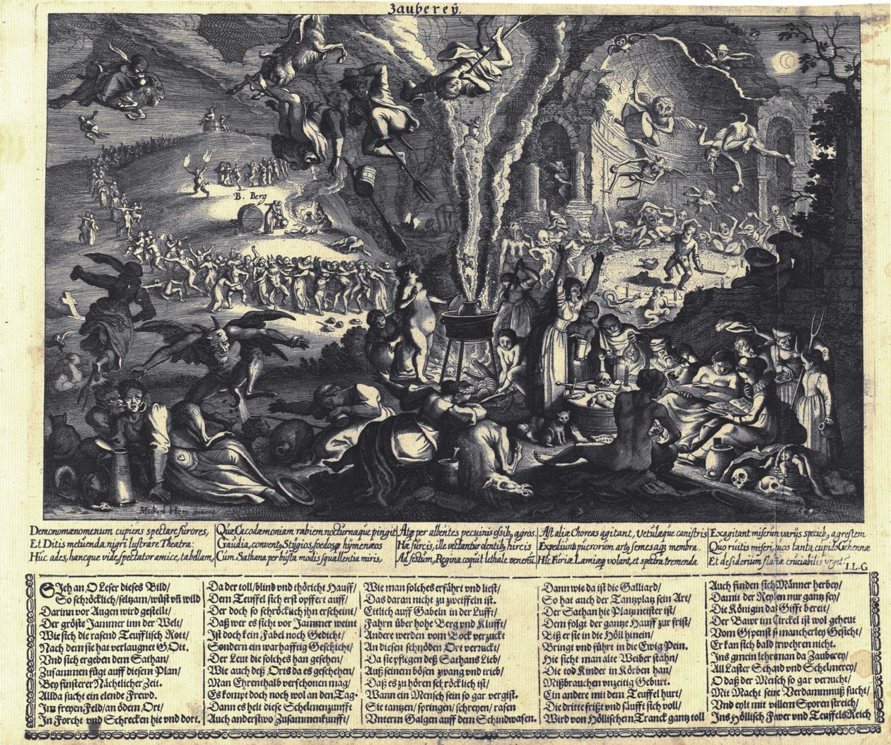 Heksene sabbat af Matthaus the Elder Merian