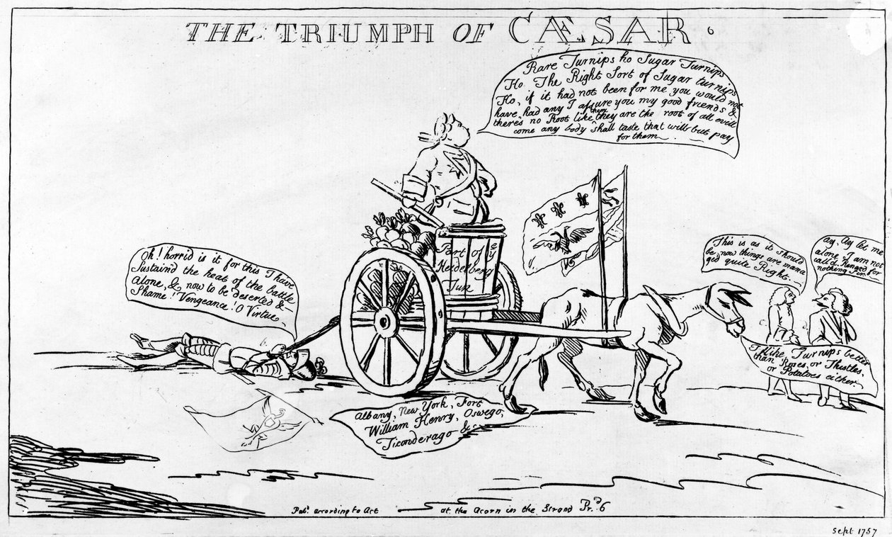 Cæsars triumf, 1757 af Matthew or Matthias Darly