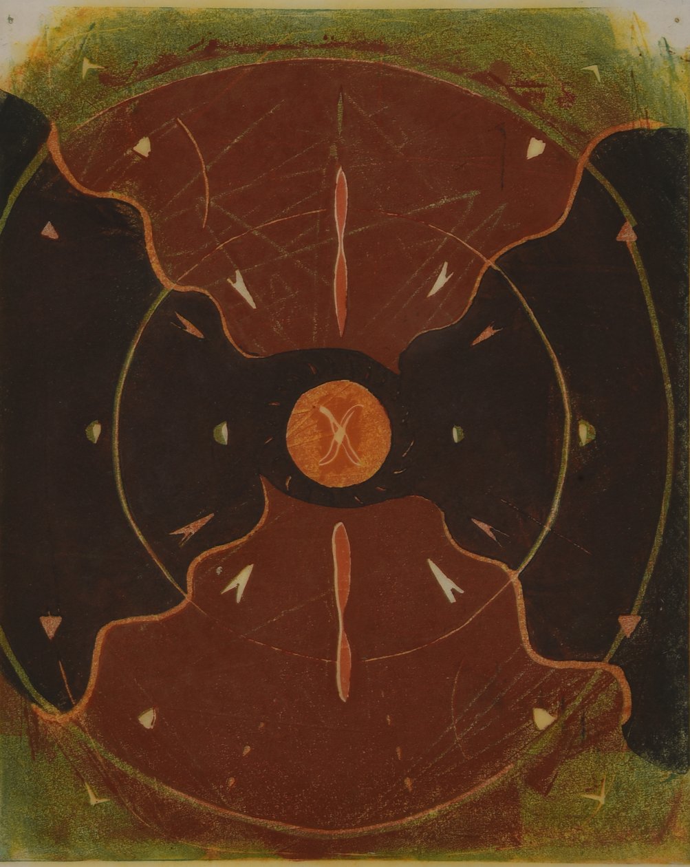 mandala 1, 2013 (linoleumssnit) af Matthew Hilton
