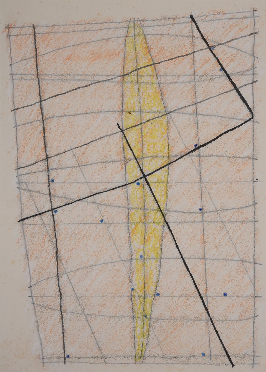 pindeskema 3, 2014 (aquarel-kridt) af Matthew Hilton