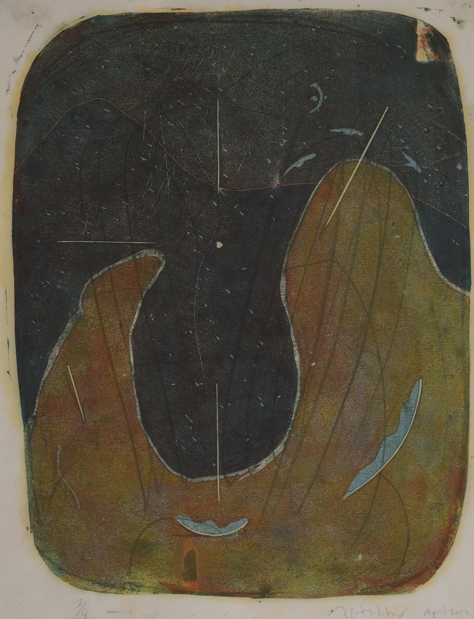 tabla tre, 2020 (linoleumssnit) af Matthew Hilton