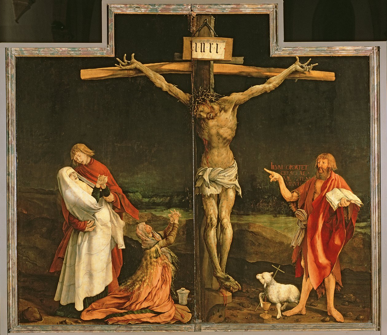 Korsfæstelsen, fra Isenheim-altertavlen, ca.1512-15 af Matthias Grünewald