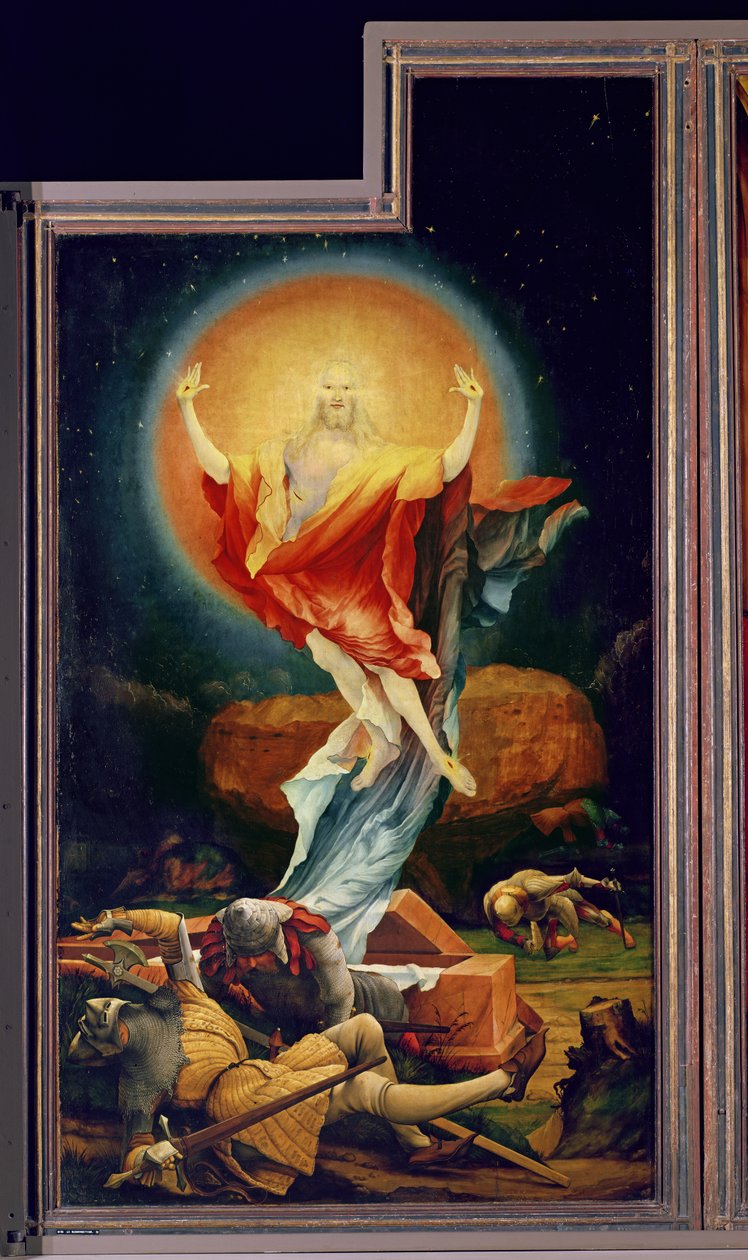 Kristi opstandelse, fra Isenheim-altertavlen (højre fløj) ca. 1512-16 af Matthias Grünewald