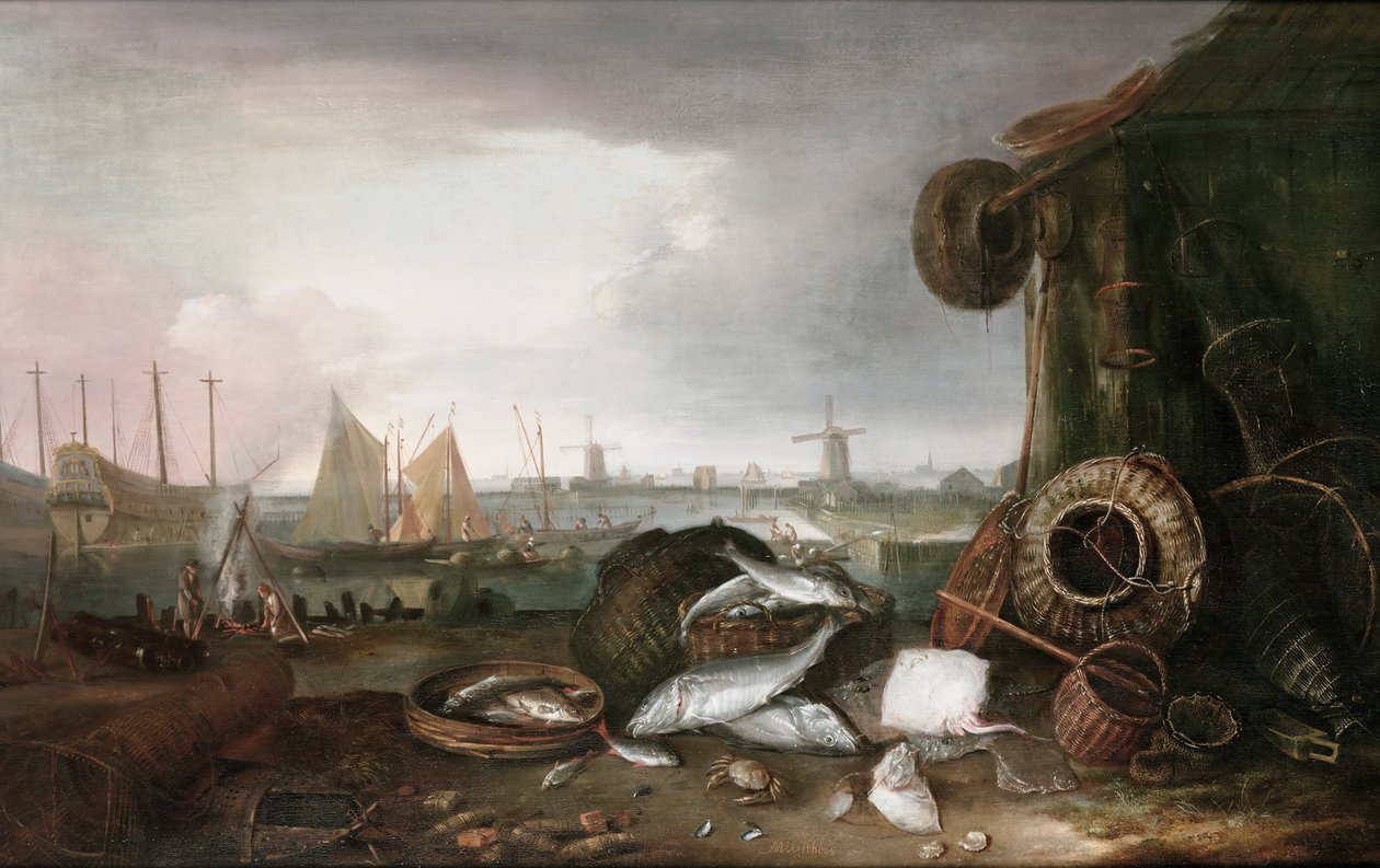 Hollandsk: De Grashaven af Matthias Withoos
