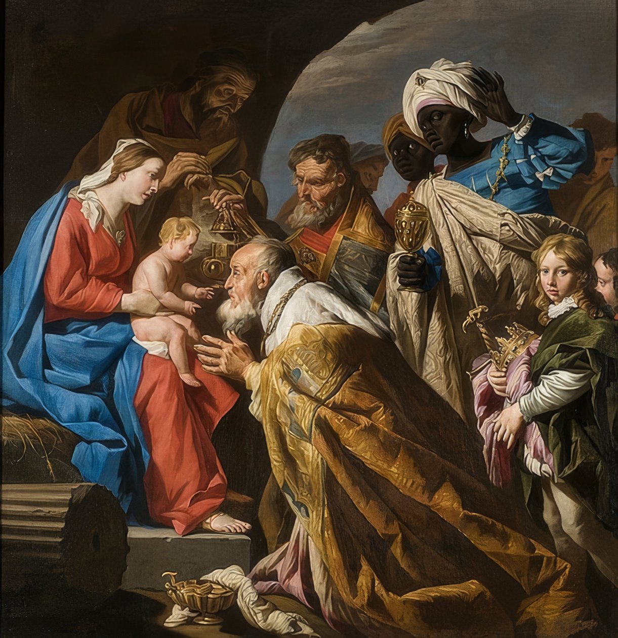Tilbedelse af de tre konger af Matthias Stomer