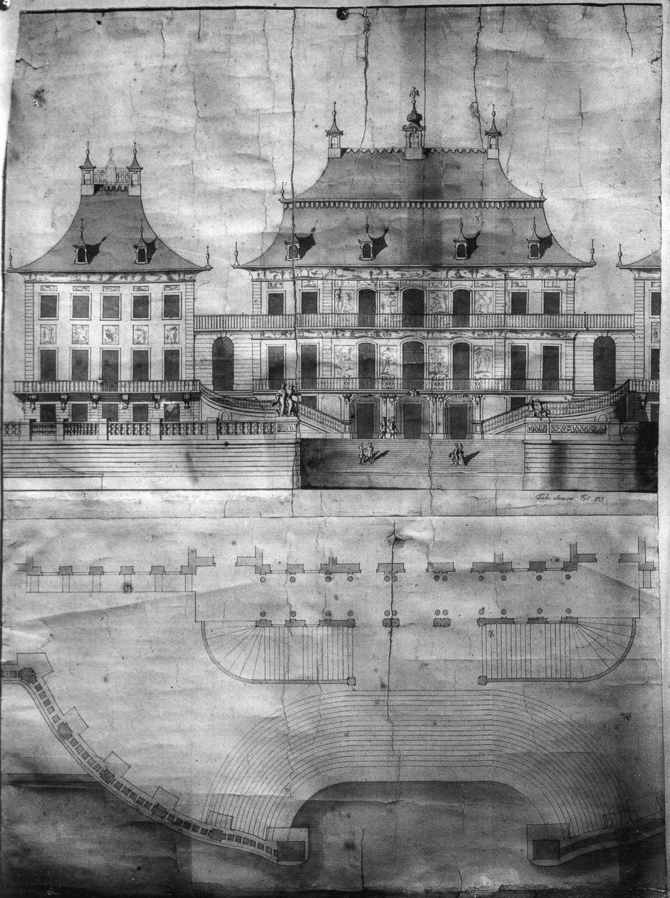 Riverside Palace (Wasserpalais), efter 1721 af Matthäus Daniel Pöppelmann