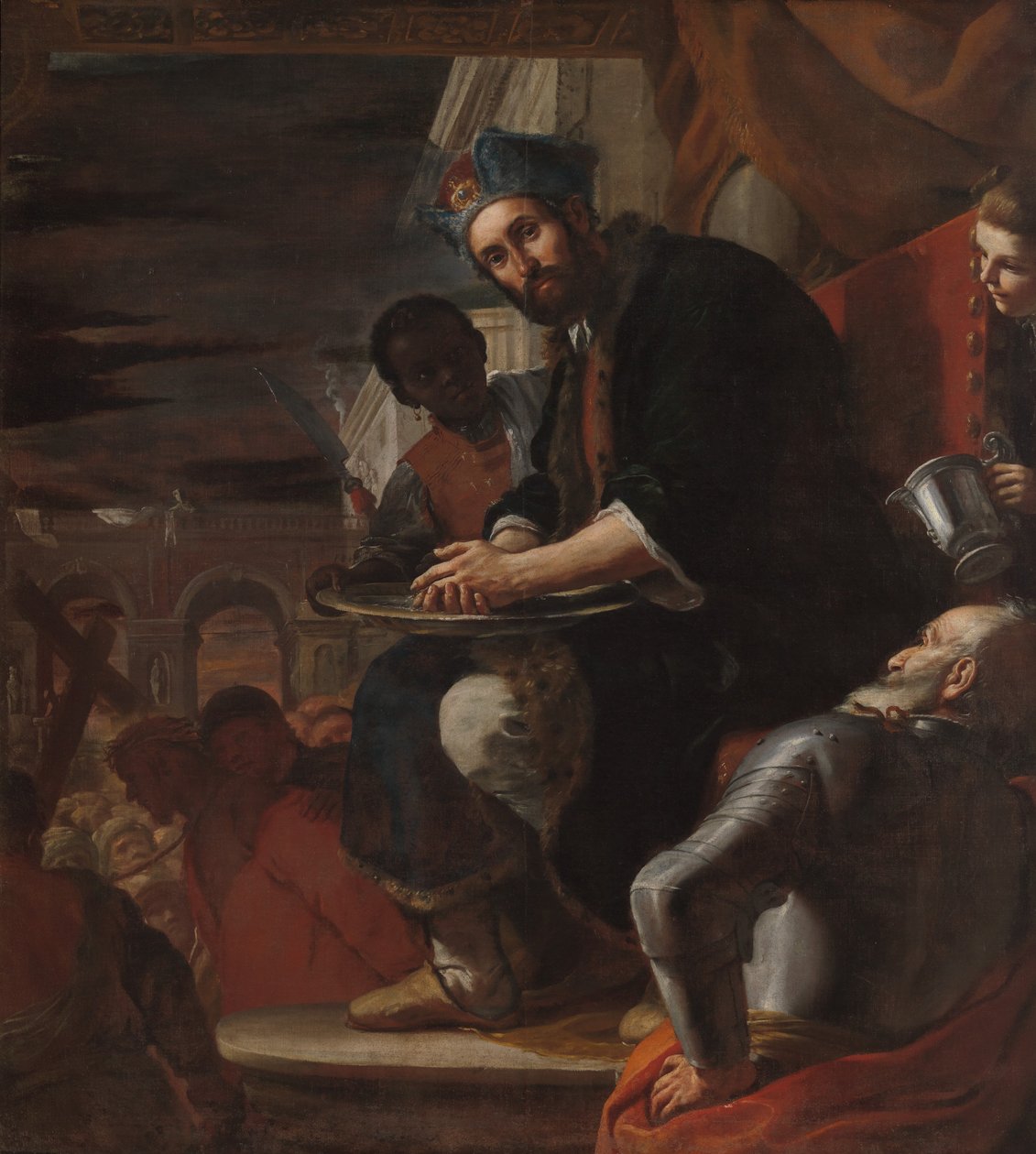 Pilatus vasker sine hænder, 1663. af Mattia Preti