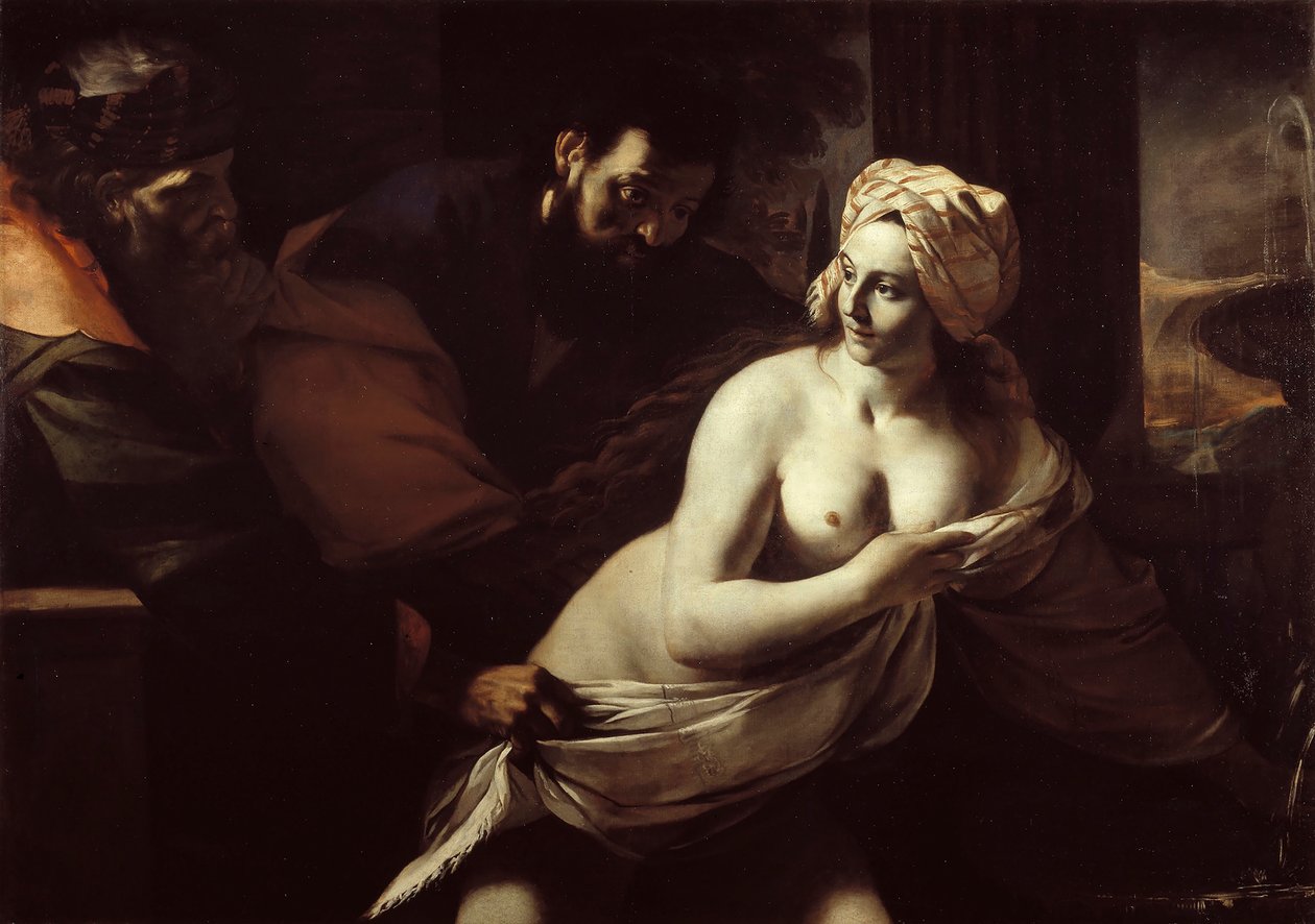 Susanna og de ældre, 1600-tallet. af Mattia Preti