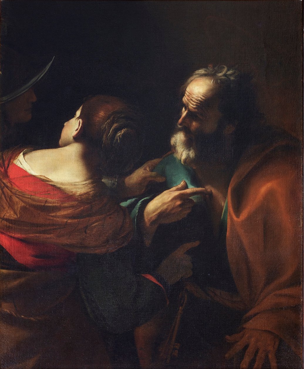 Fornægtelsen af Sankt Peter, ca 1637-1640. af Mattia Preti