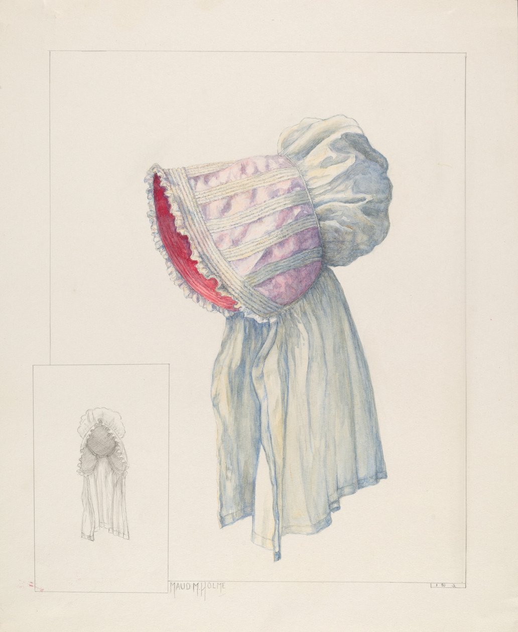 Babyhjelm, ca. 1937. af Maud M Holme