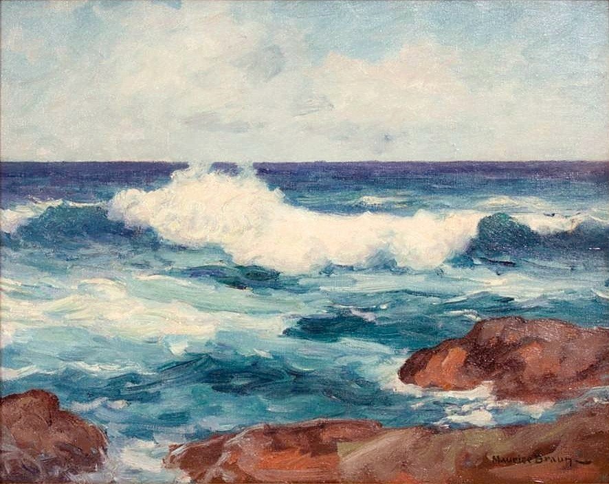 Crashing Surf Near Point Loma, Californien af Maurice Braun