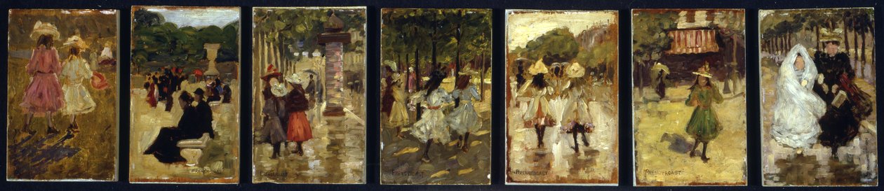 Skitser i Paris, ca. 1892-94 af Maurice Brazil Prendergast
