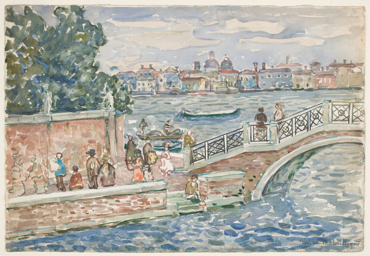 Venedig (wc over grafit på papir) af Maurice Brazil Prendergast