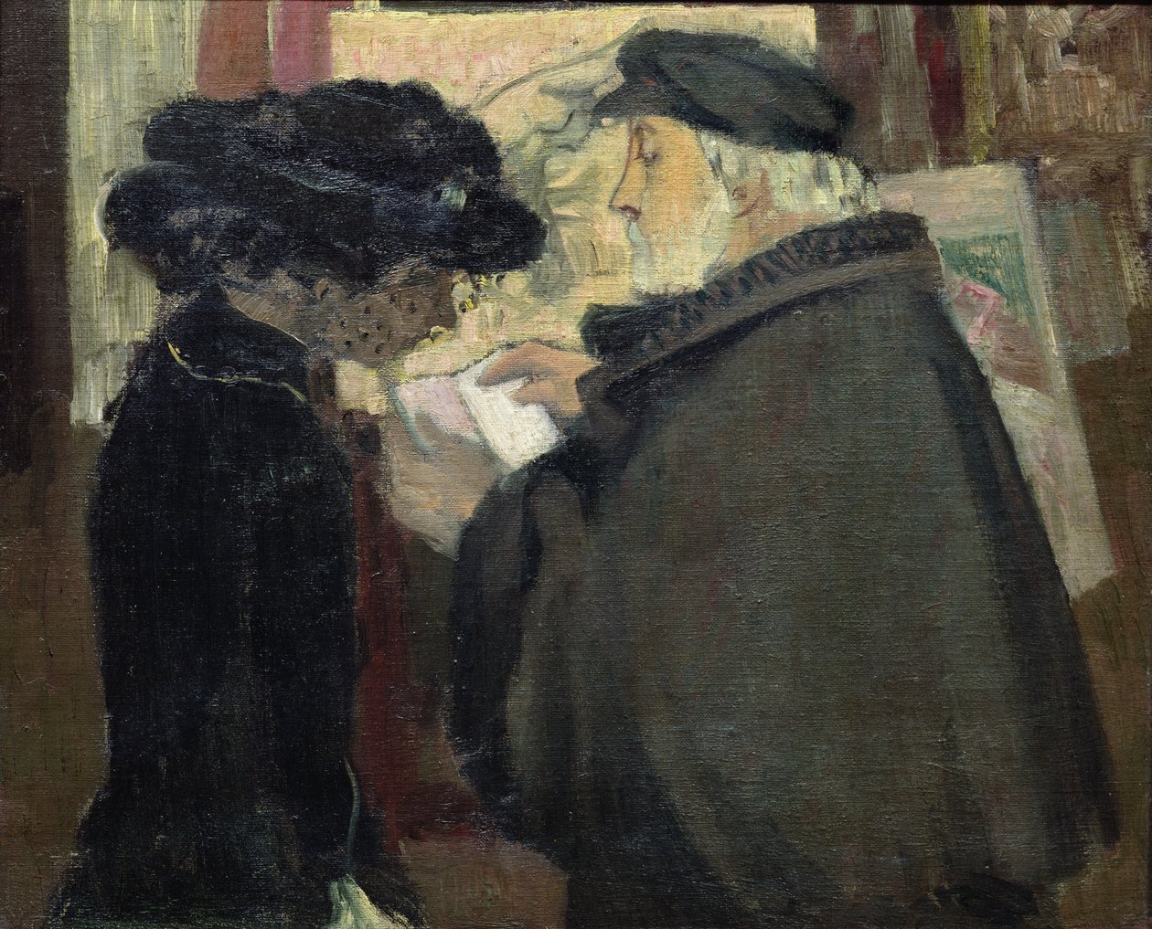 Edgar Degas (1834-1917) med sin model, ca. 1904 af Maurice Denis