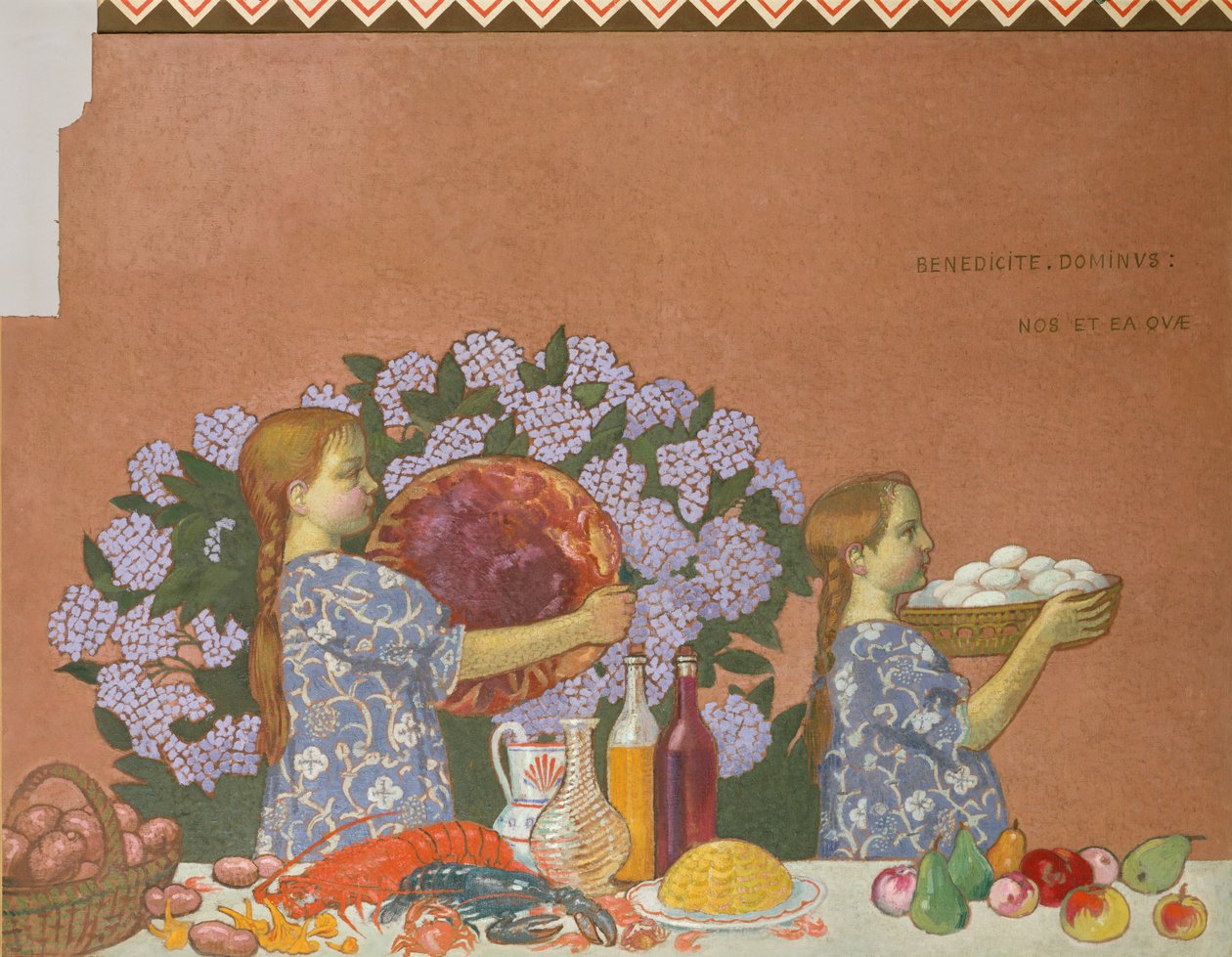 Grace, venstre panel fra udsmykningen af kunstnerens hjem i Perros-Guirac, 1908 af Maurice Denis