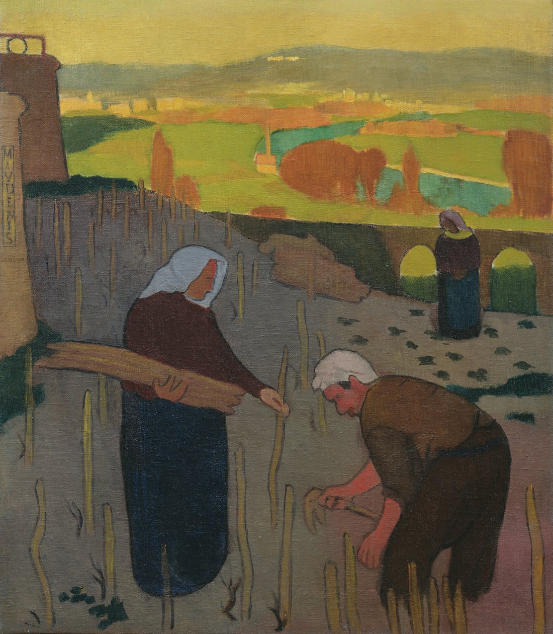 Minde om aftenen II eller Vingården ved Le Pecq, 1890 af Maurice Denis