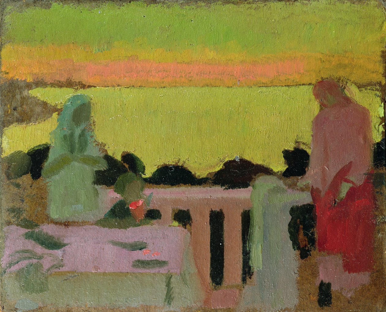 På balkonen ved Silencio, eller Marthe og Marie i stilhed, ca. 1917 af Maurice Denis