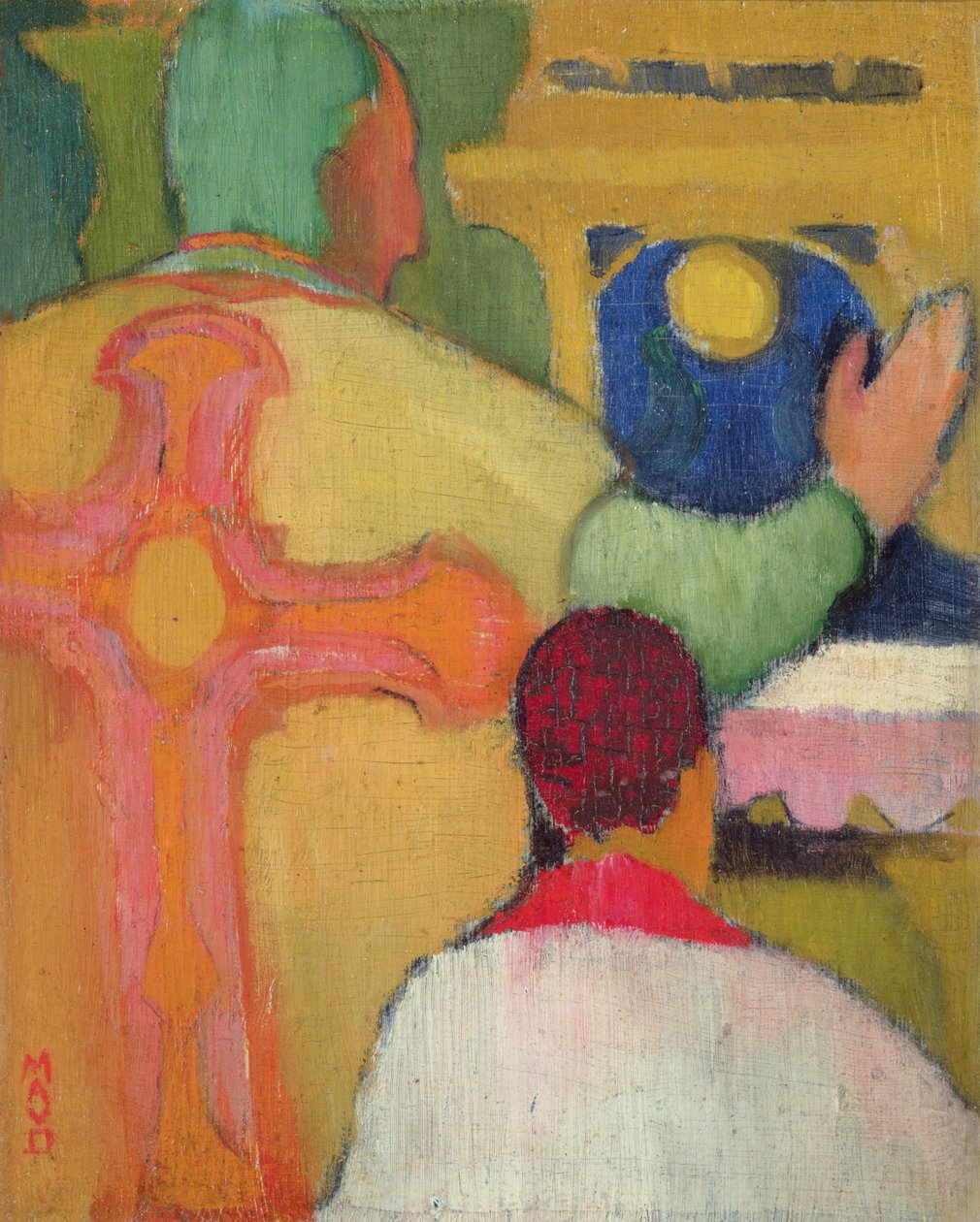 Messen, ca. 1890 (olie på kort) af Maurice Denis