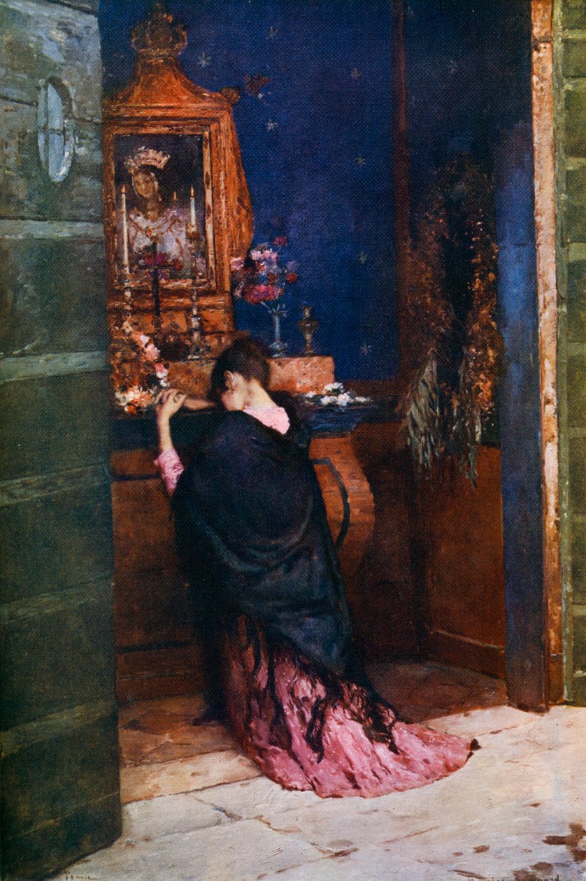 En bøn til Madonnaen, c1877-1912, 1912. af Maurice Bompard