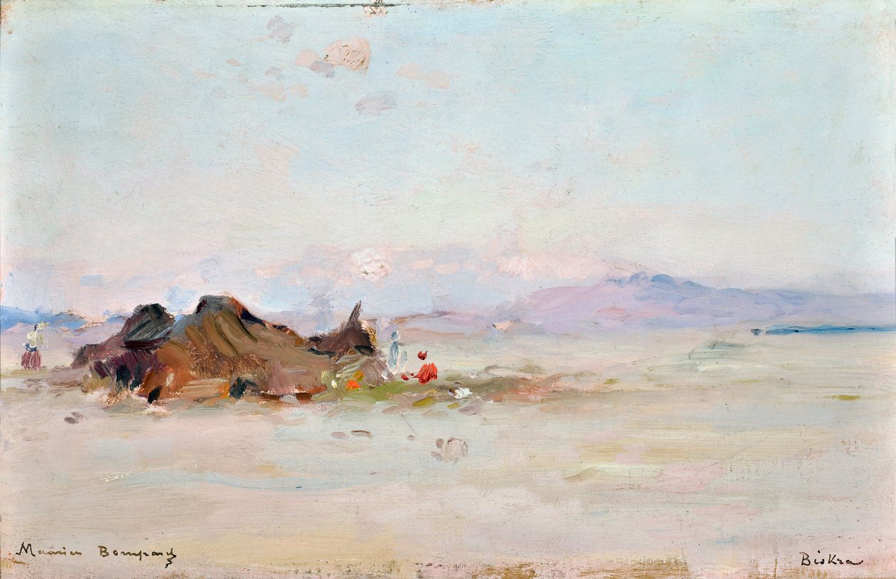 Lejr i ørkenen, Biskra (Algeriet) af Maurice Bompard