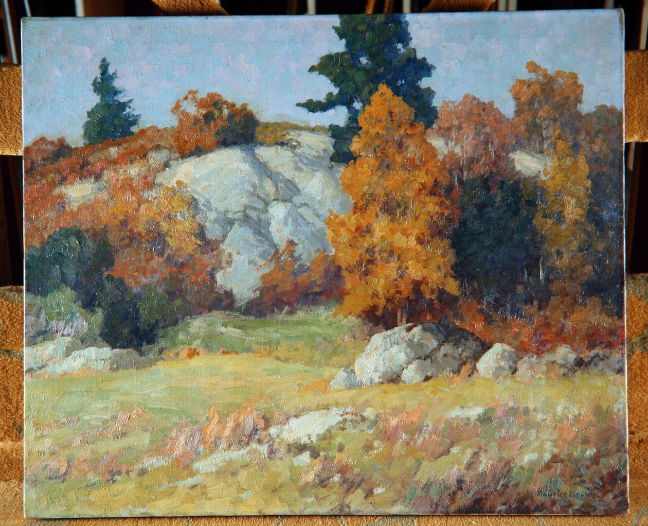 Klippeafsats i efteråret, ca. 1929 af Maurice Braun