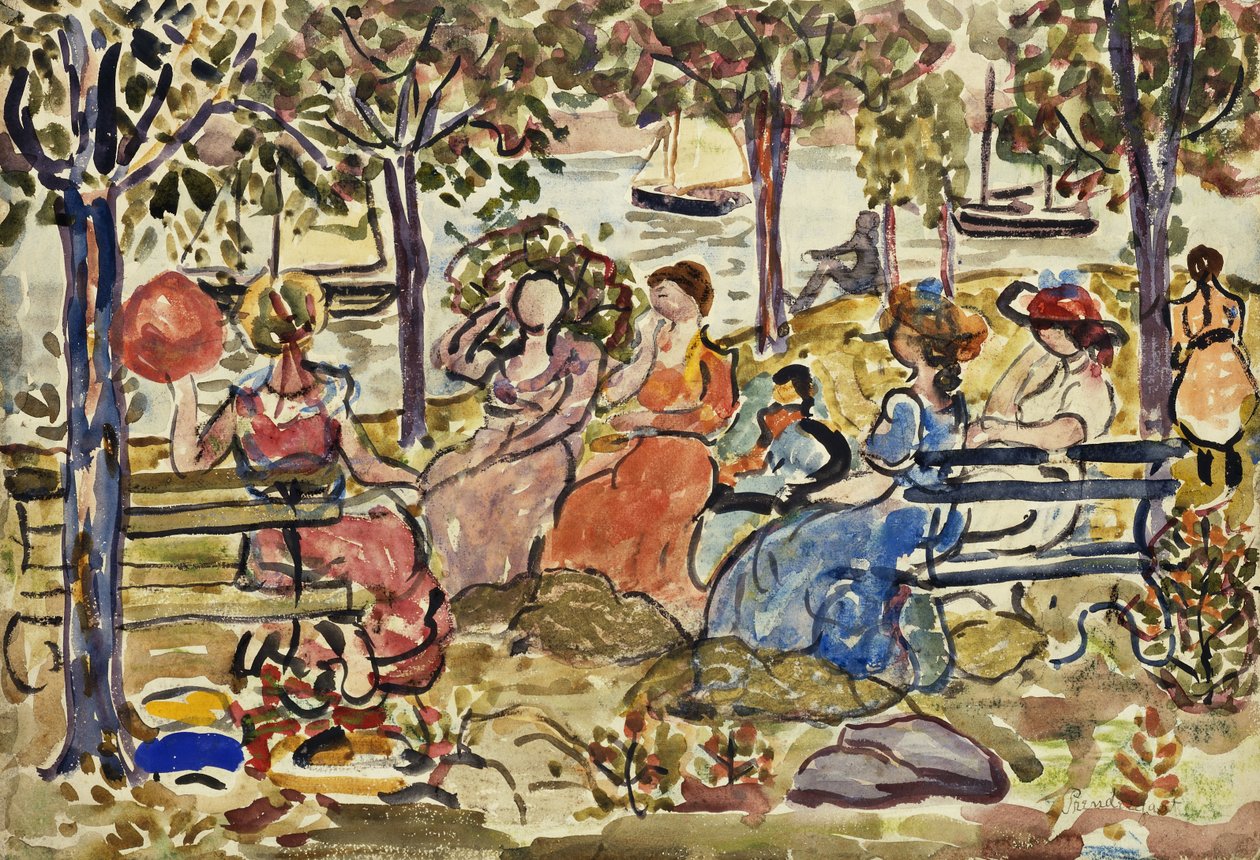 Eftermiddag i parken, af Maurice Brazil Prendergast