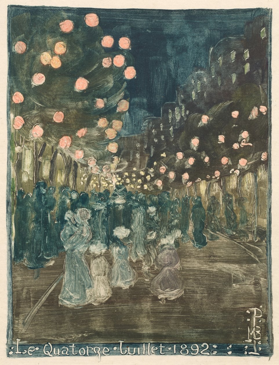 Bastilledagen, 1892. af Maurice Brazil Prendergast