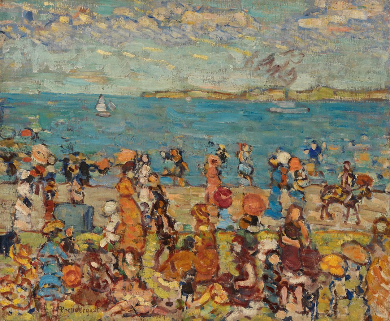 Strandscene af Maurice Brazil Prendergast