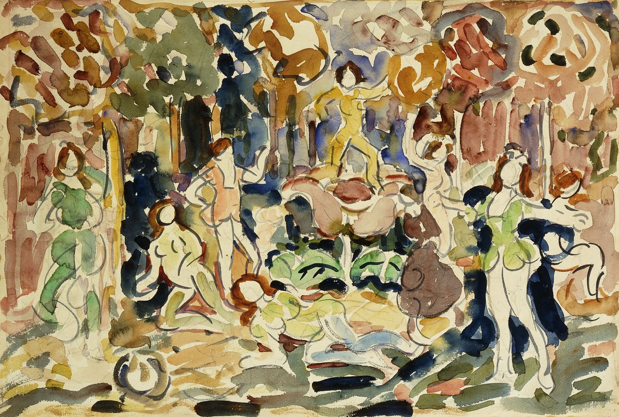 Dansende figurer, ca. 1910-13 af Maurice Brazil Prendergast