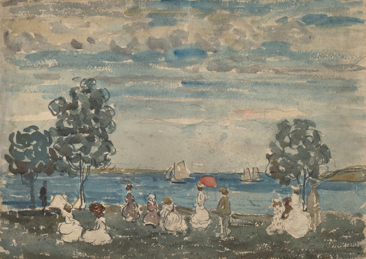 Figurer på en strand, 19101915. af Maurice Brazil Prendergast