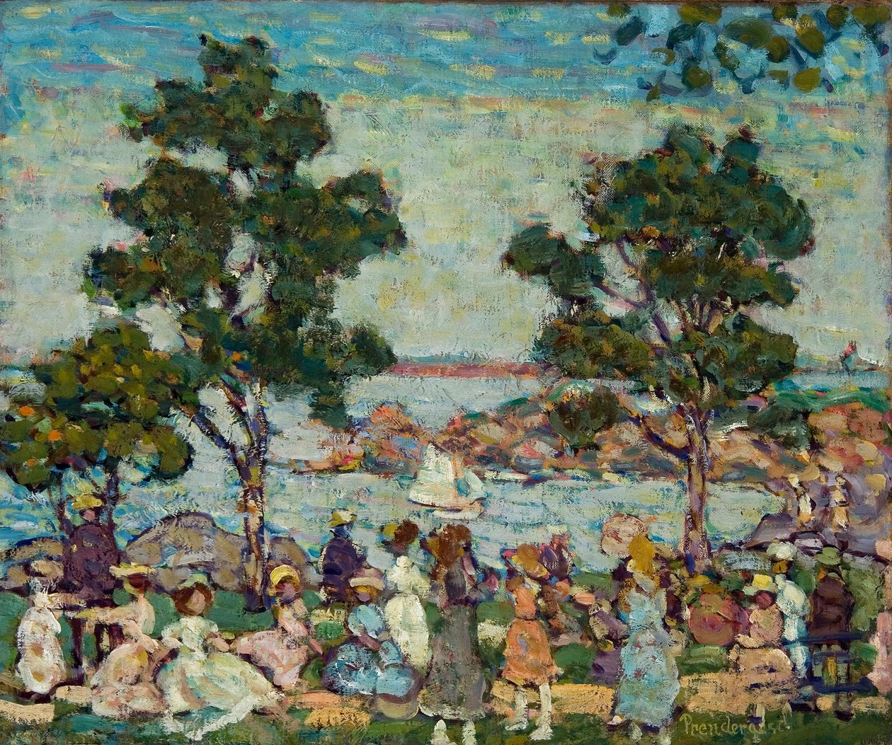 Landskab (parkscene) af Maurice Brazil Prendergast