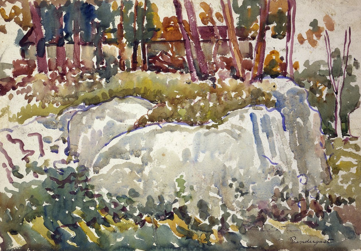 Rocks, Maine, ca. 1913-1915. af Maurice Brazil Prendergast