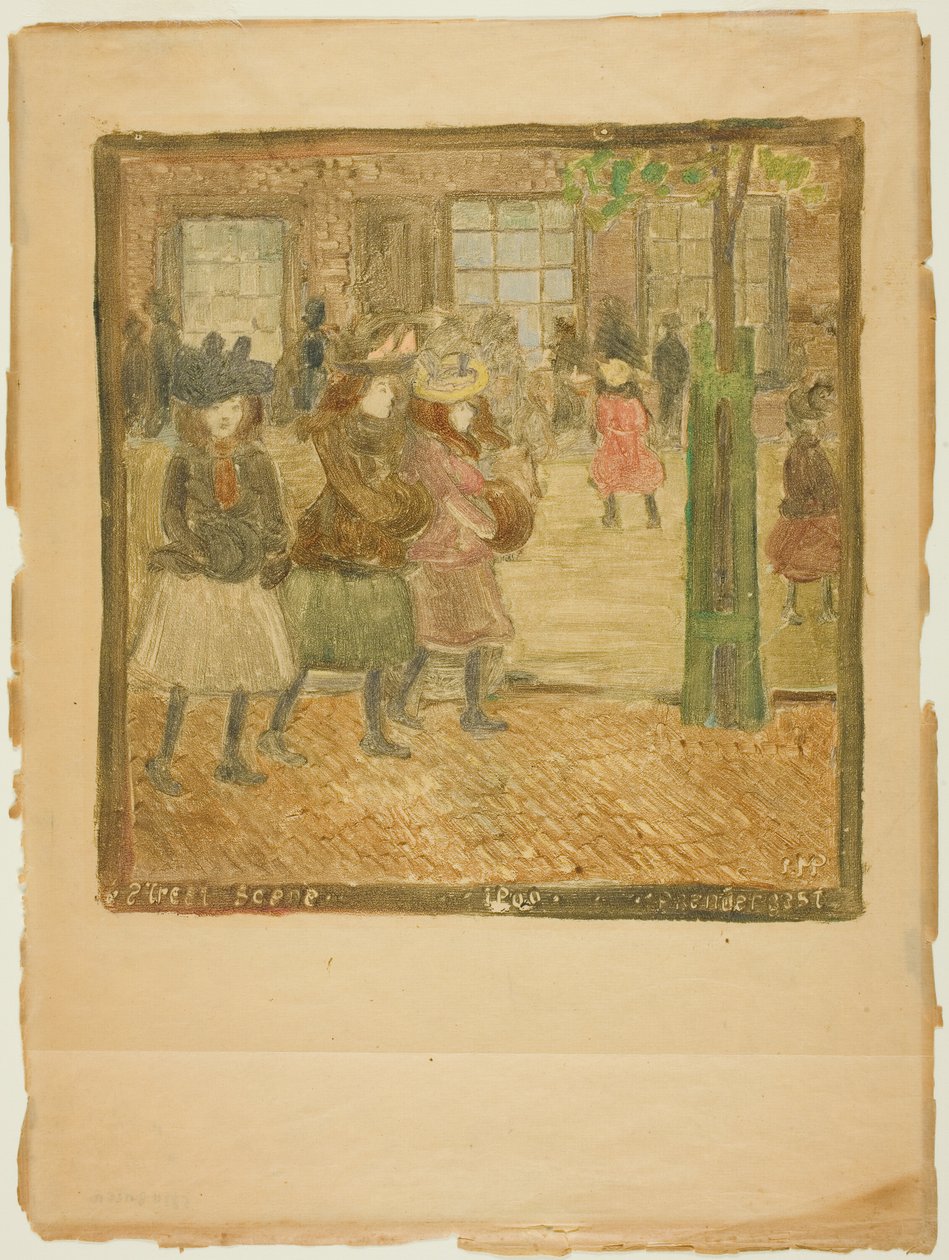 Gadescene af Maurice Brazil Prendergast