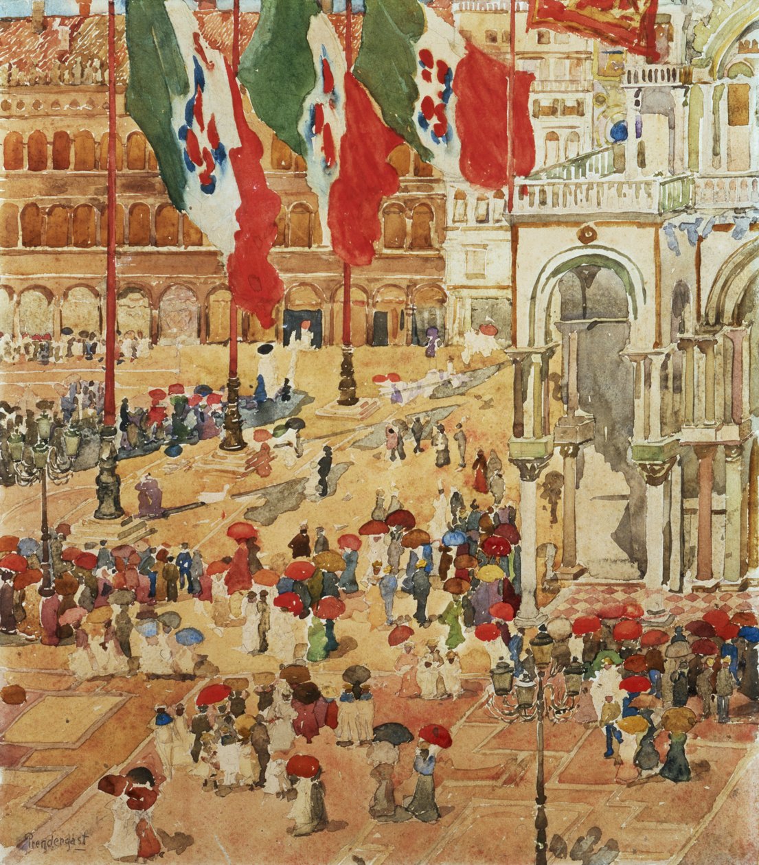 Markuspladsen, Venedig af Maurice Brazil Prendergast