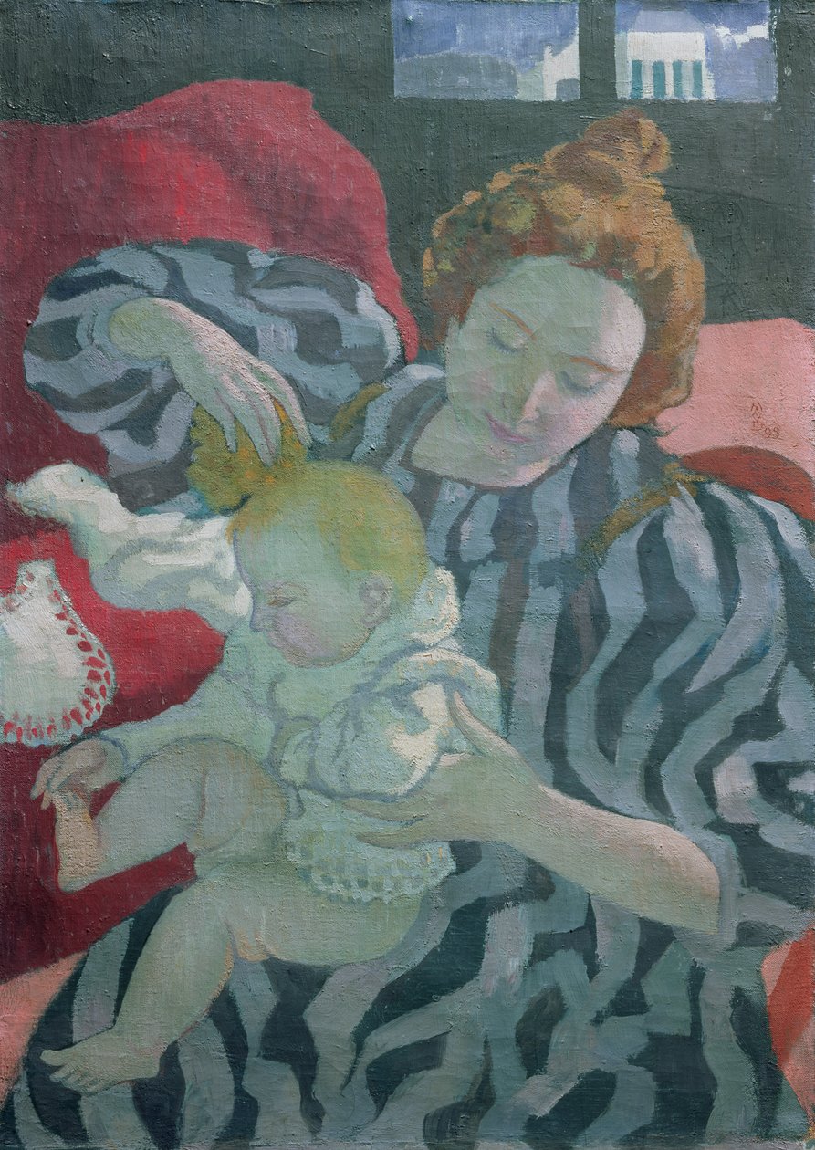 En mor vasker sit barn, 1895 af Maurice Denis
