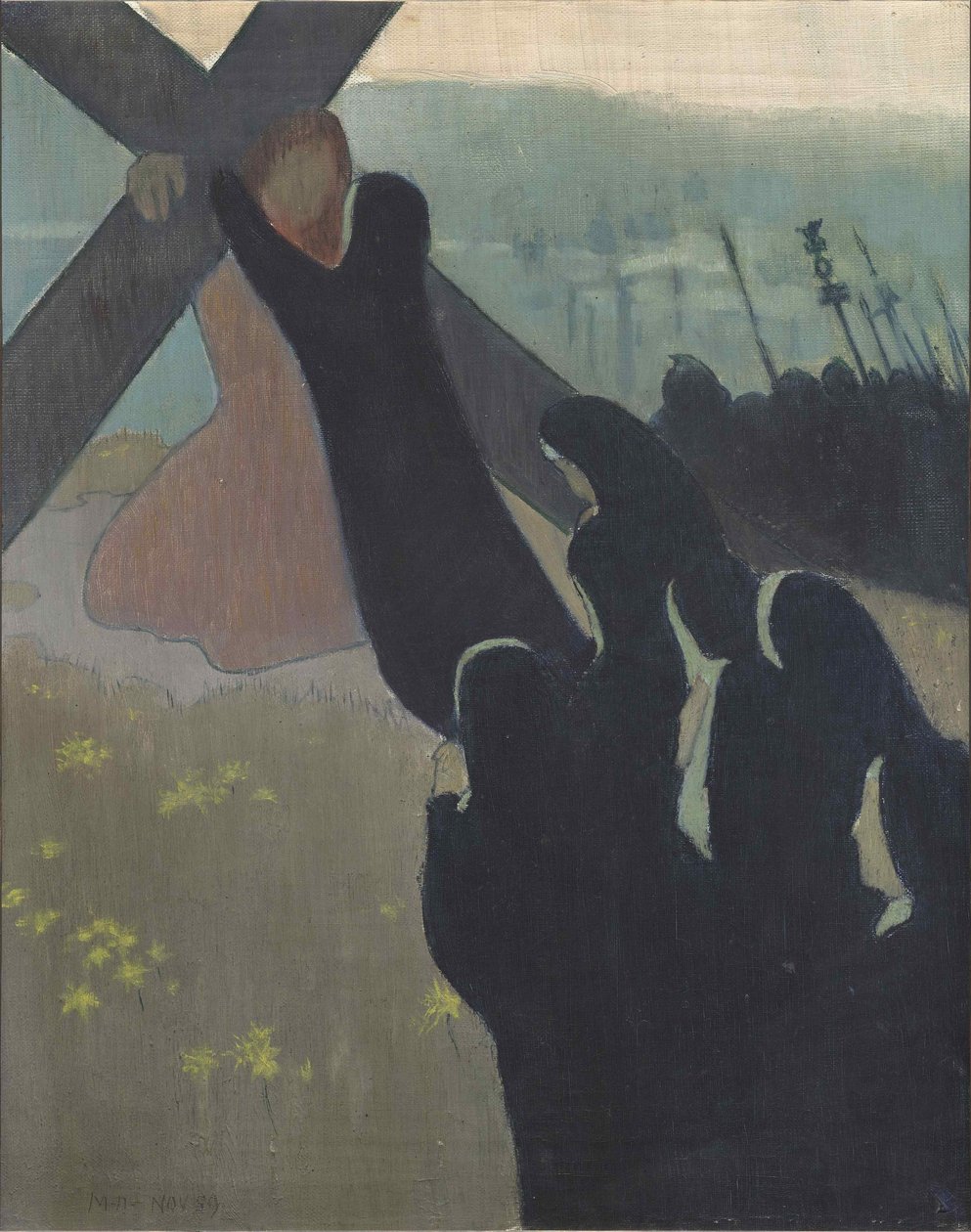 Golgata eller Opstigning til Golgata, 1889. af Maurice Denis