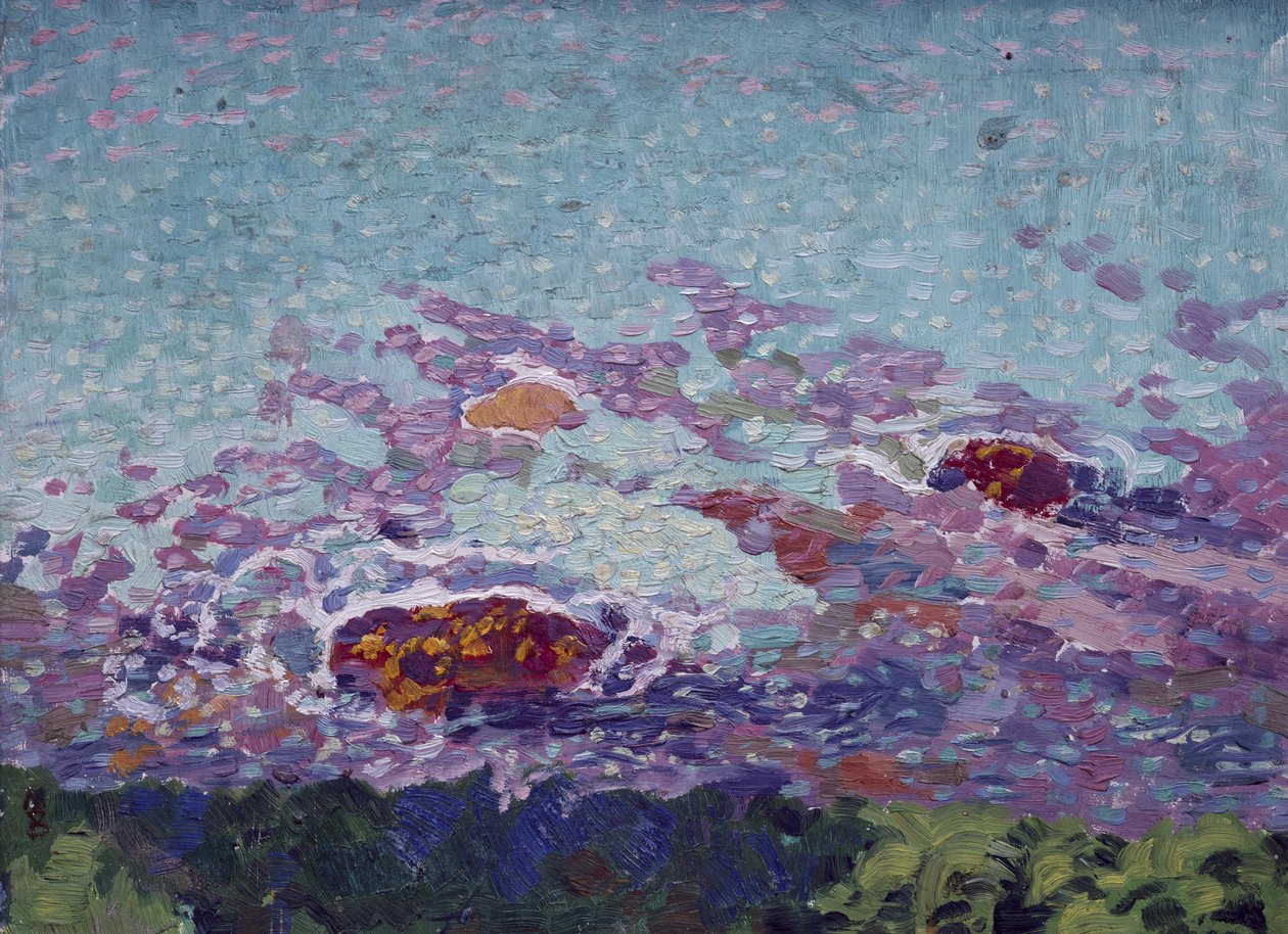 Ocean Coast (olie på papir) af Maurice Denis