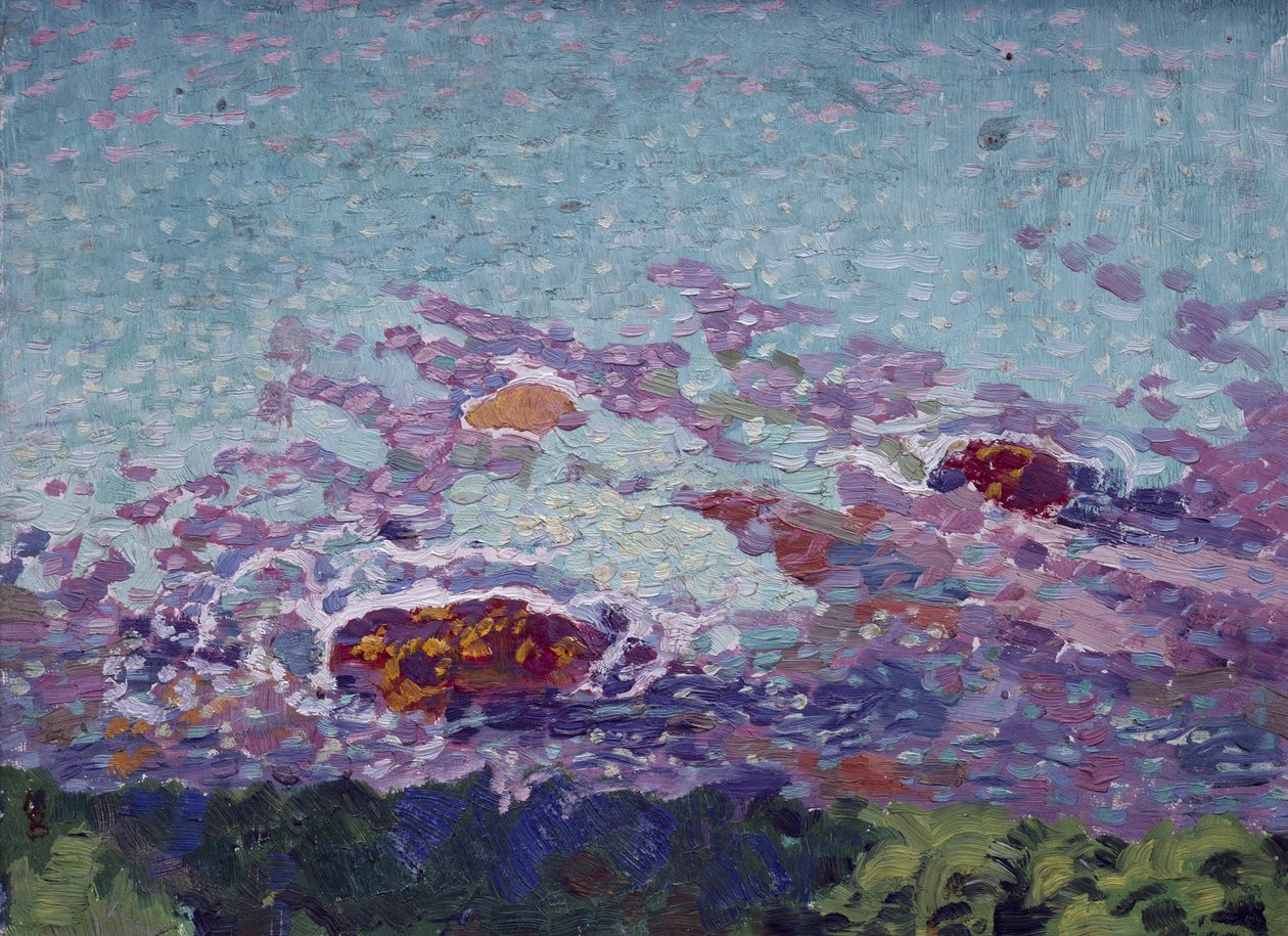 Ocean Coast (olie på papir) af Maurice Denis