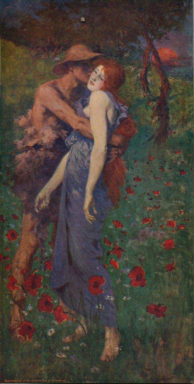 En idyl, 1891, c1915 af Maurice Greiffenhagen