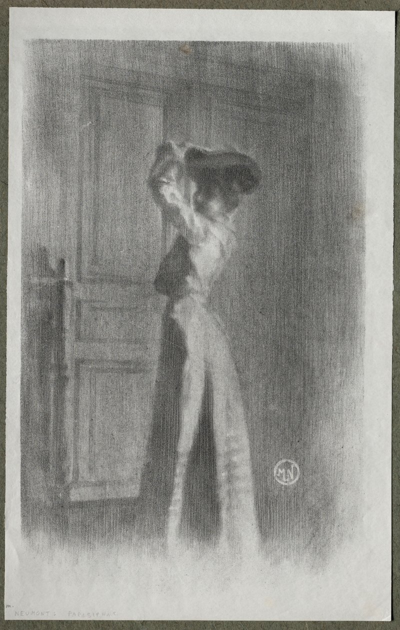 Moderigtig kvinde, ca. 1900. af Maurice Louis Henri Neumont