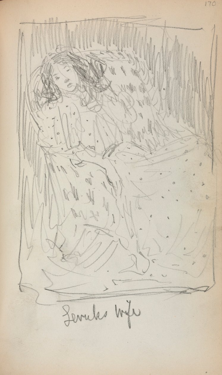 Italiensk skitsebog: Levuks kone (side 170) af Maurice Prendergast