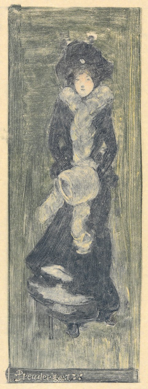 Lady Su Hui og hendes verspuslespil af Maurice Brazil Prendergast