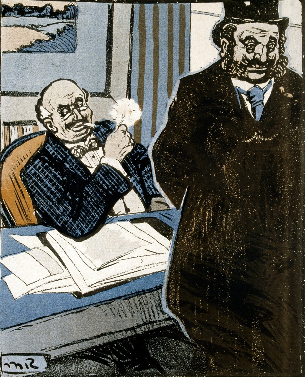 Karikatur i Smørpladen af Maurice Radiguet