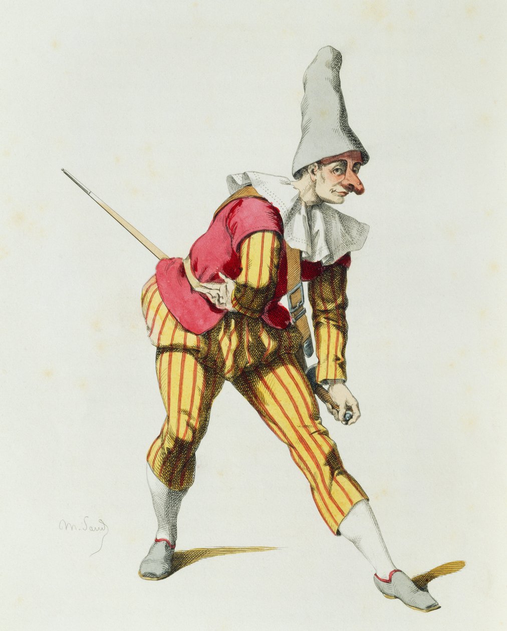 Giangurgolo i 1625, af Maurice Sand (1823-1889) af Maurice Sand