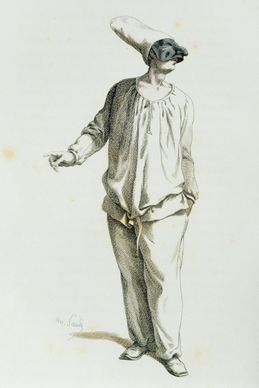 Pulcinella i 1800 af Maurice Sand (1823-1889) af Maurice Sand