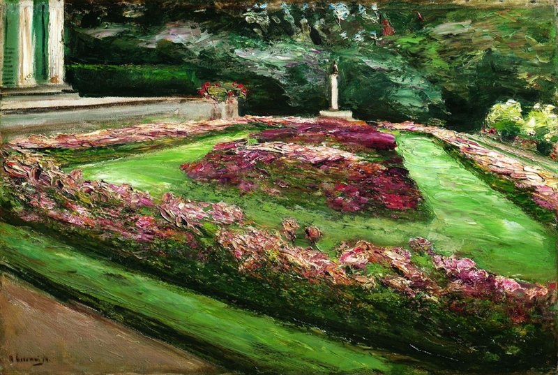 Blomsterterrasse i Wannsee -haven af Max Liebermann