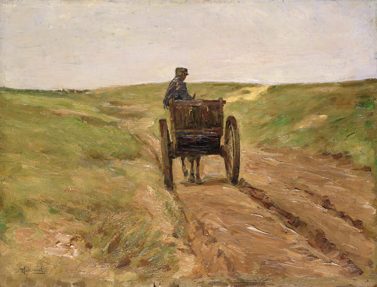 Vogn i Katwijk, 1889 af Max Liebermann