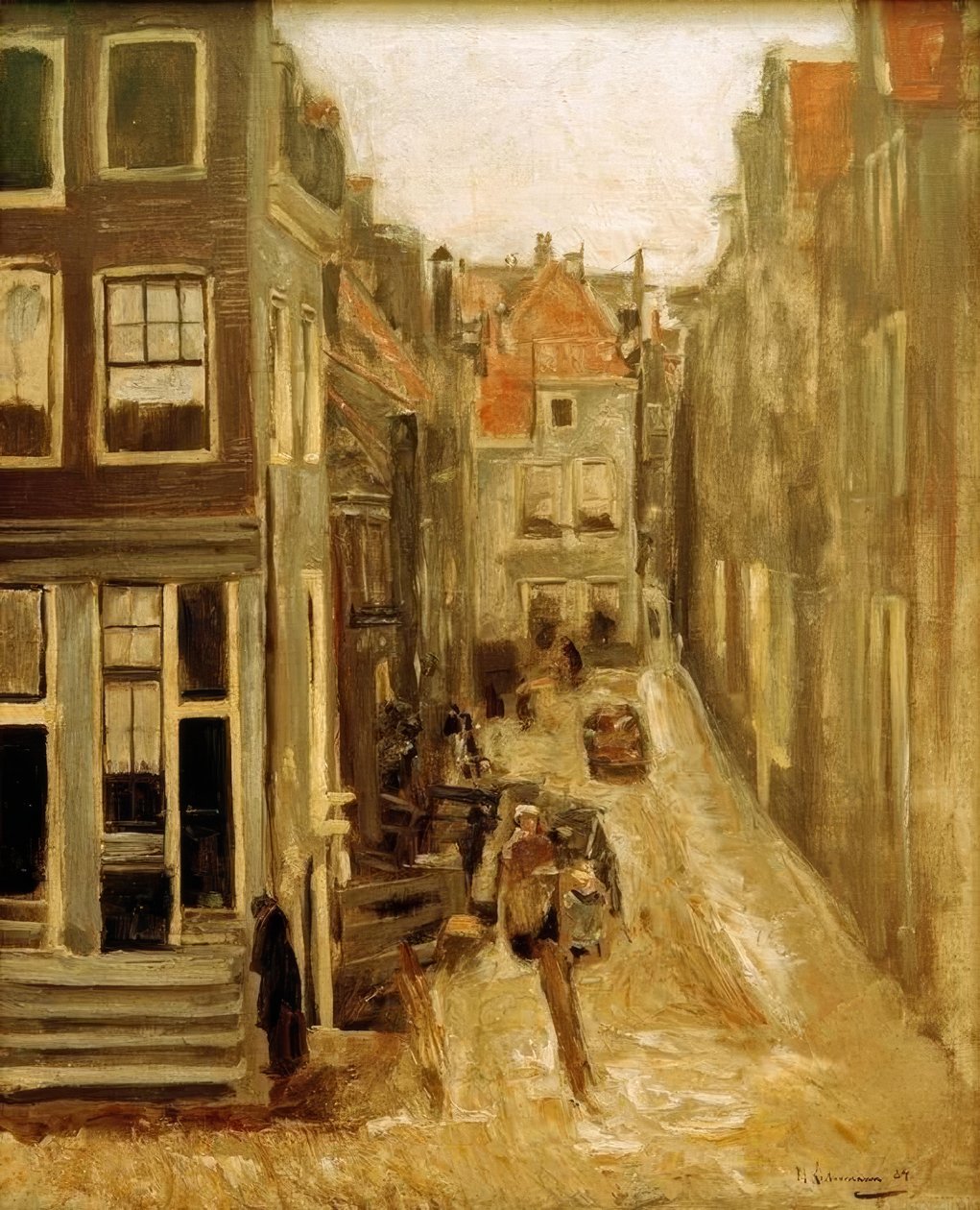 Judengasse i Amsterdam af Max Liebermann